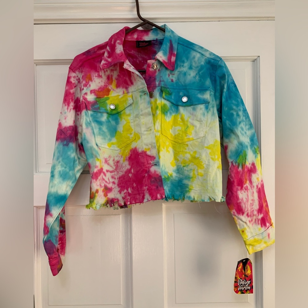 Vintage Harlem tie dyed jacket